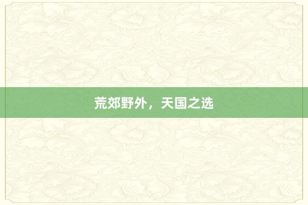 荒郊野外，天国之选